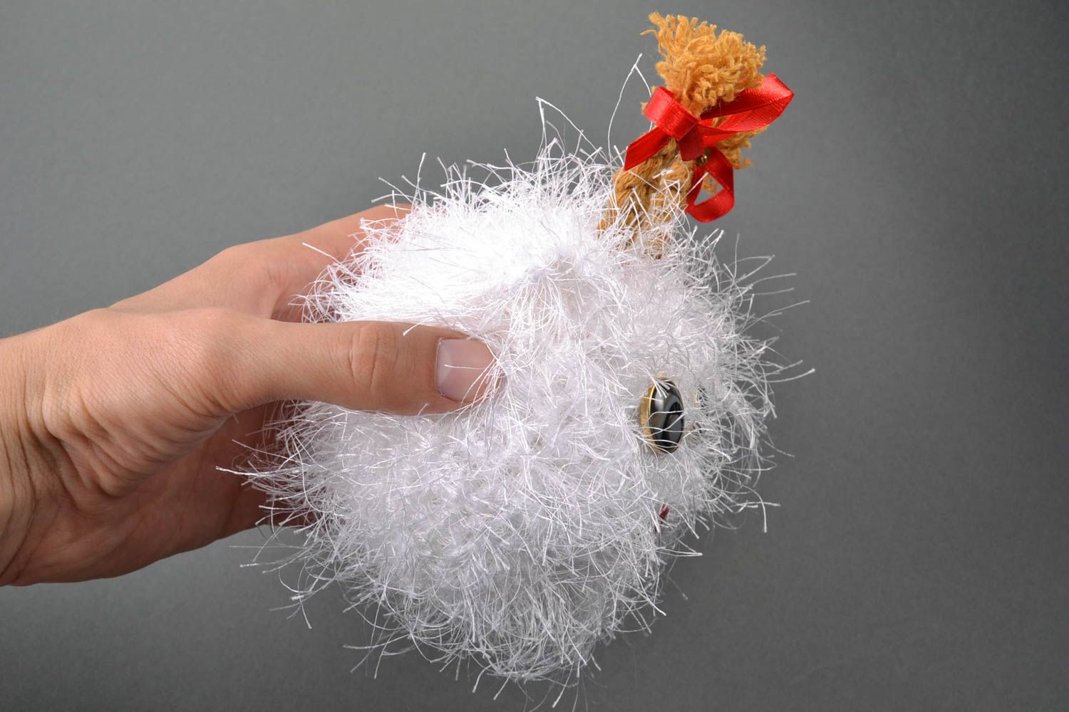 Мягкая вязаная игрушка из хлопка ручной работы авторская детская красивая амигуруми фото 4