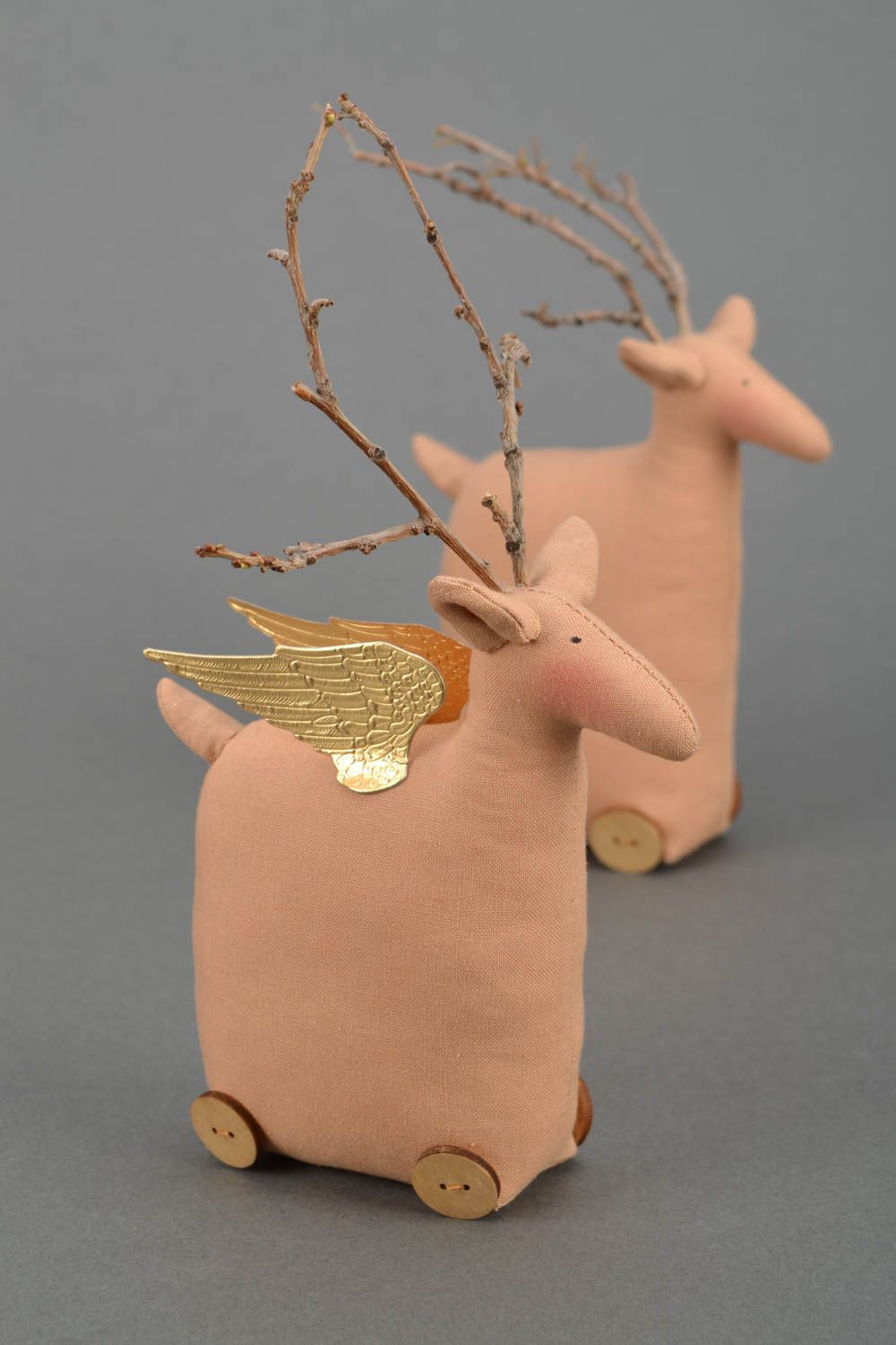 Handmade soft toy Deer with Wings photo 1
