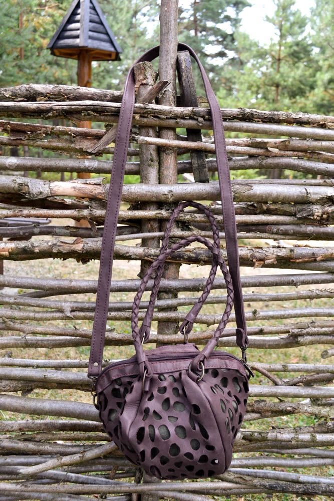 Handmade Tasche aus Leder Damen Umhängetasche Designer Tasche bunte Handtasche foto 1