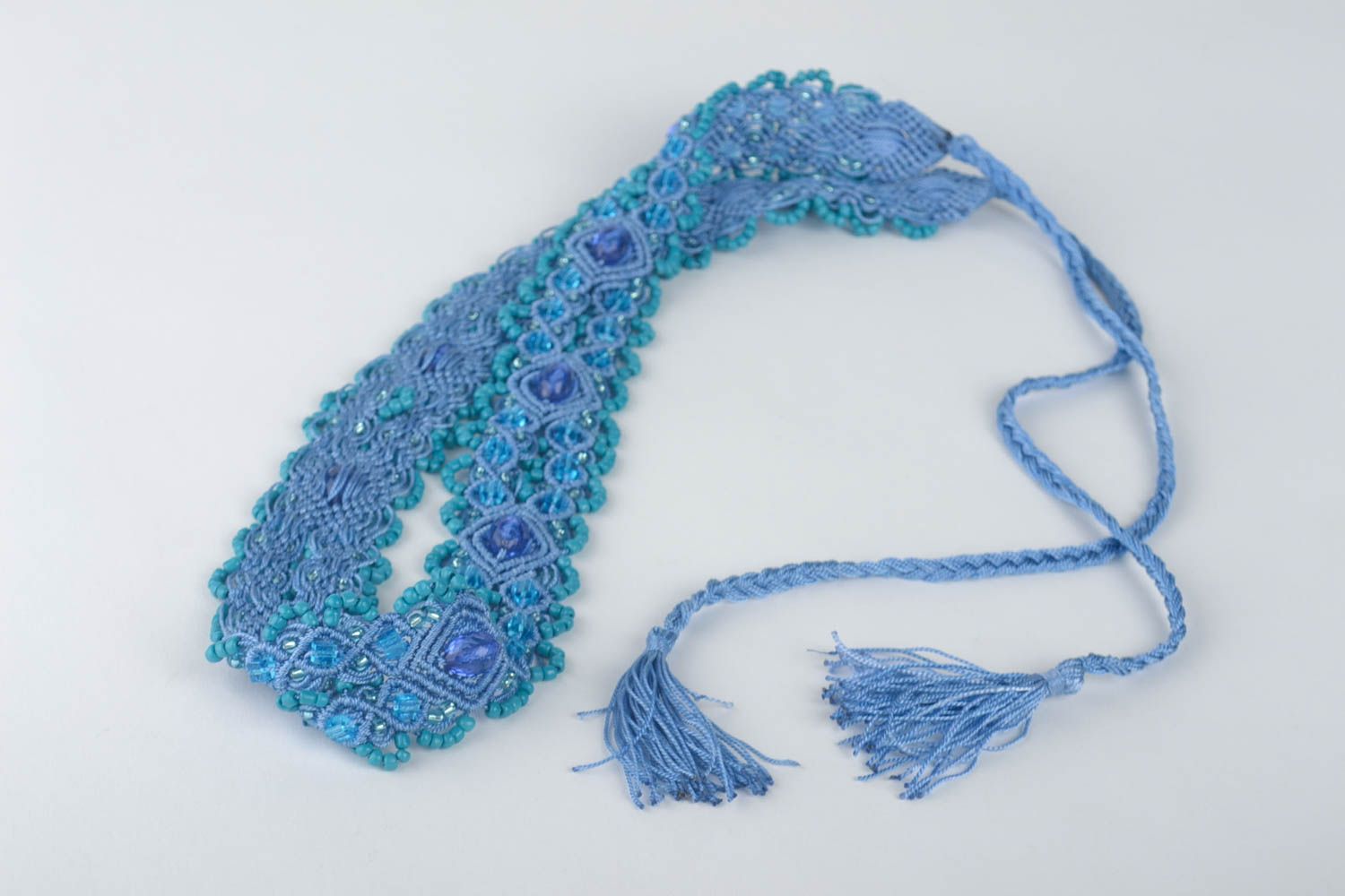Beautiful handmade woven thread belt womens belt design beadwork ideas photo 3