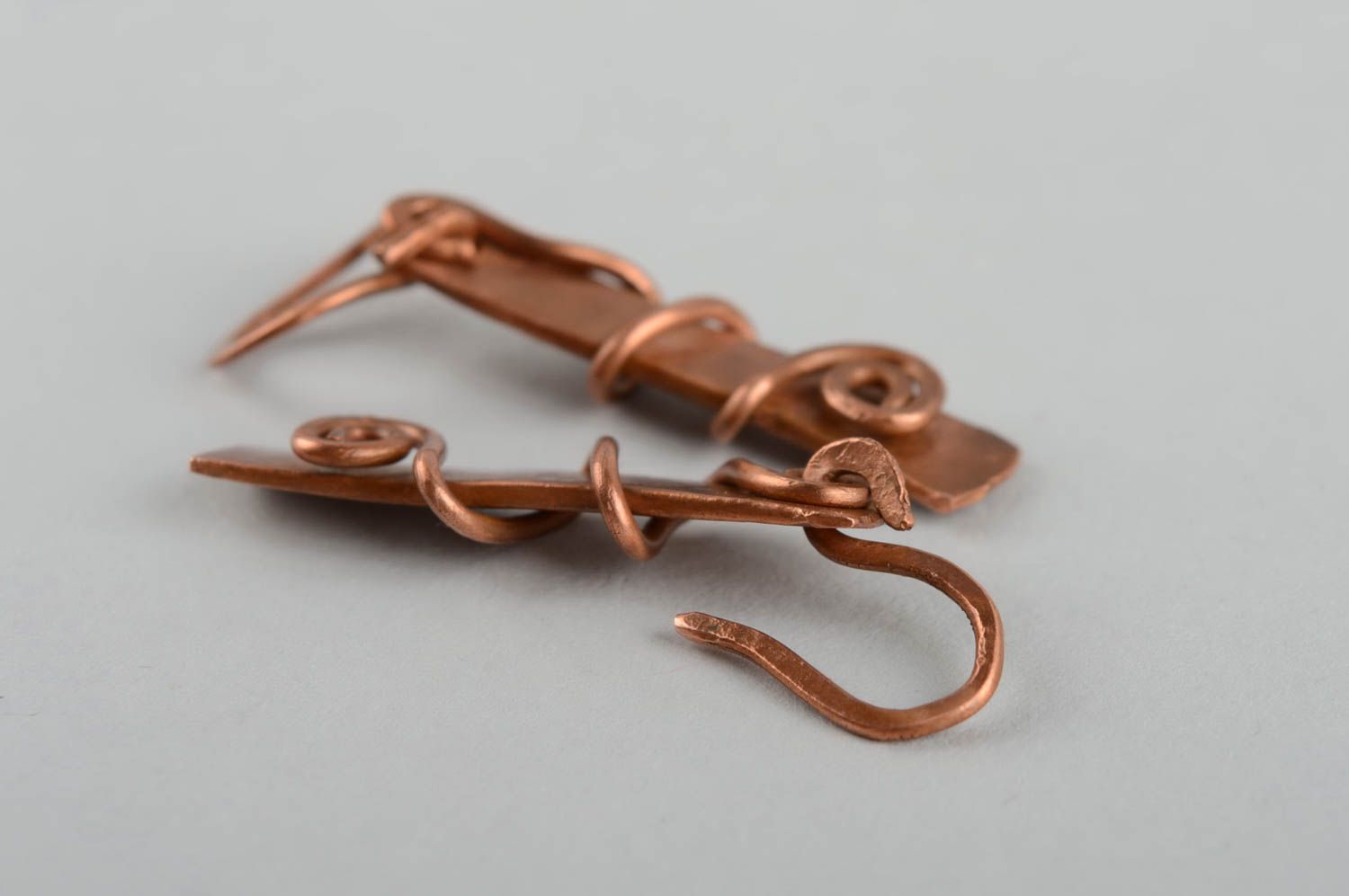 Pendientes de cobre bisutería hecha a mano regalo original para mujer foto 4