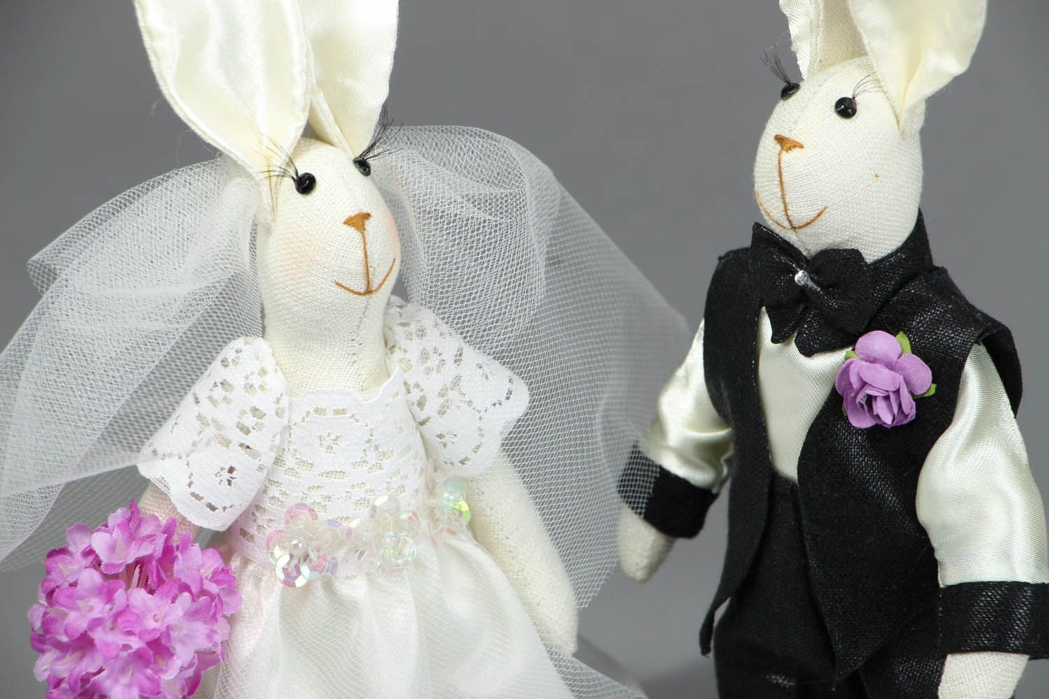 Jouet mou lapins Couple de mariage photo 2