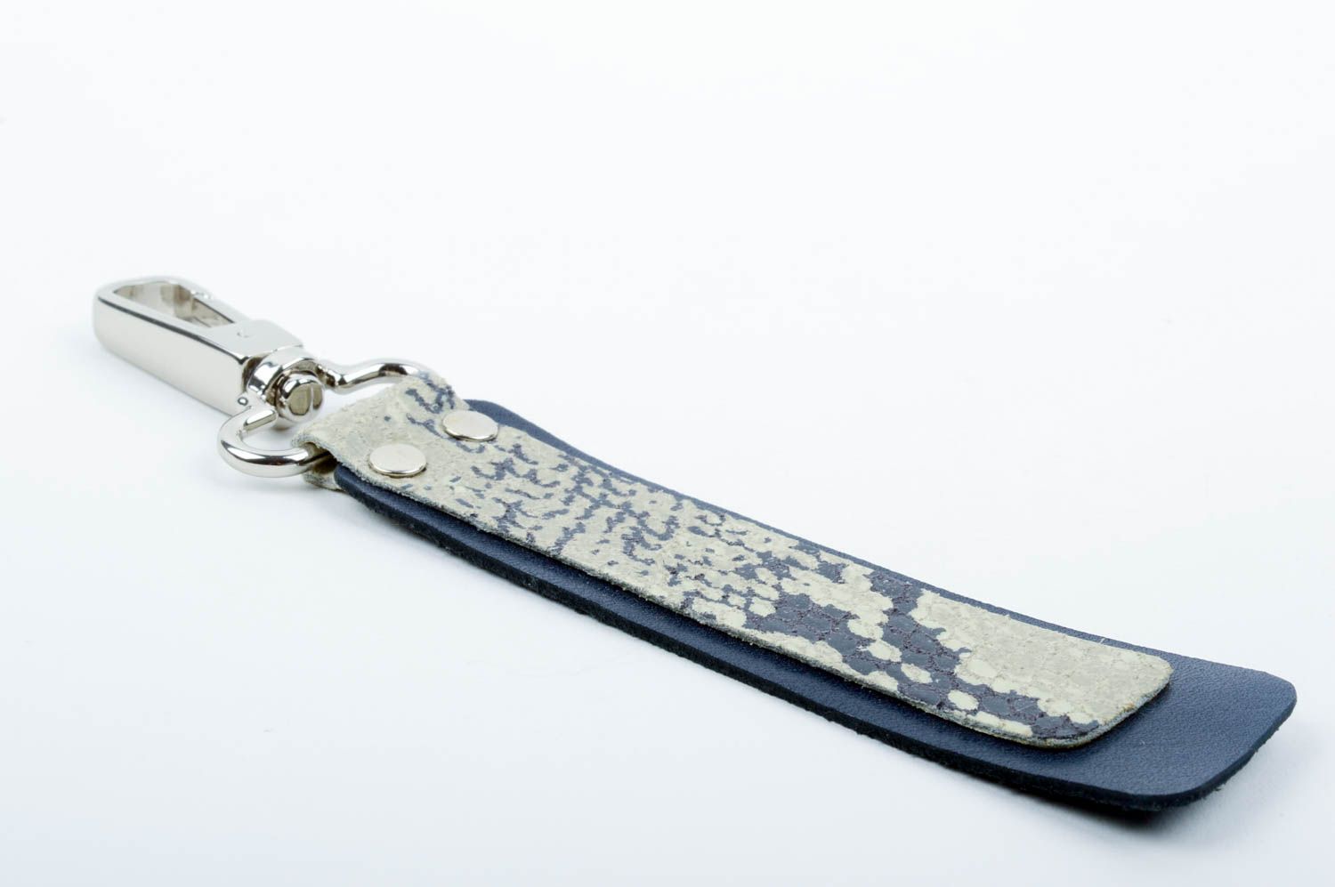 Handmade key holder leather keyring unusual key charm stylish present for friend photo 3