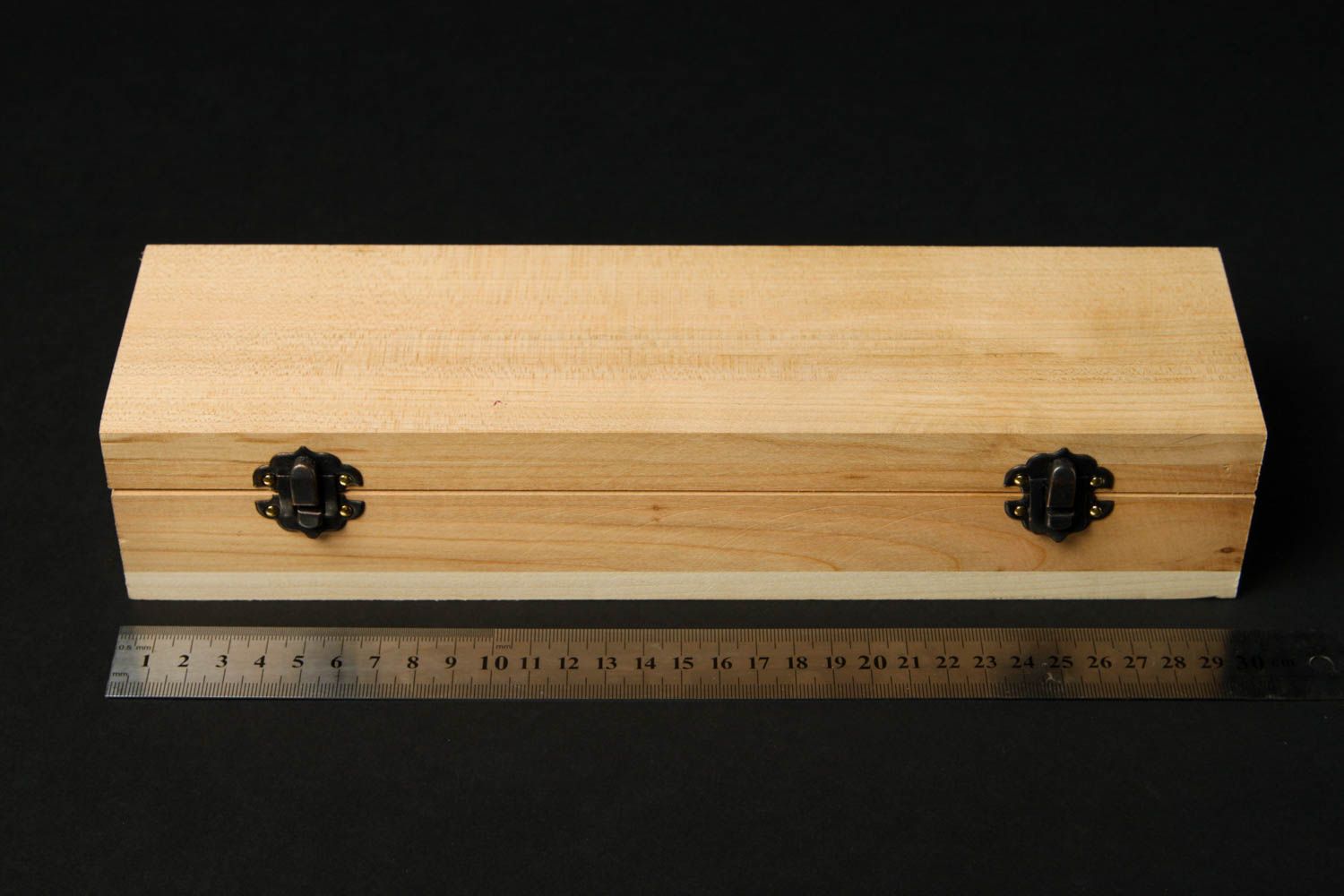 Handmade Holz Rohling klein Holz Schatulle lang Holzschatulle zum Bemalen  foto 2