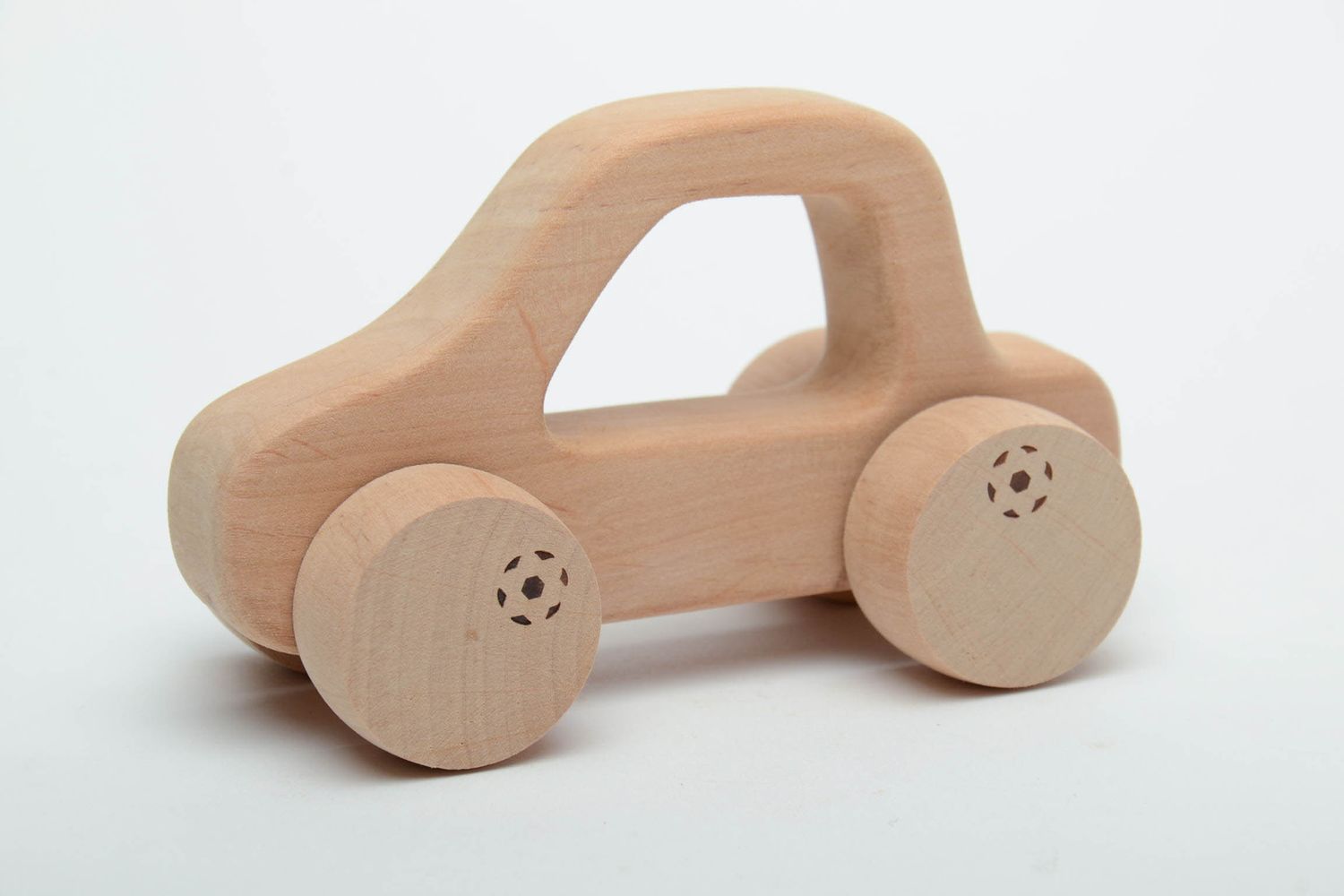 Wooden wheeled toy car for children photo 2