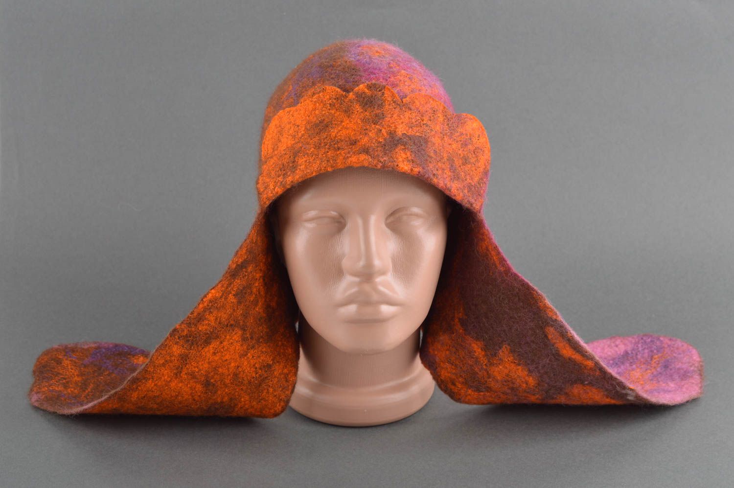 Doublure en laine Shxx Bonnet pour femmes Bonnet pour femmes, ensemble de  masque écharpe d'hiver, chapeau chaud pour fille, casquette cache-oreille  avec pompon-lavande B14-4201