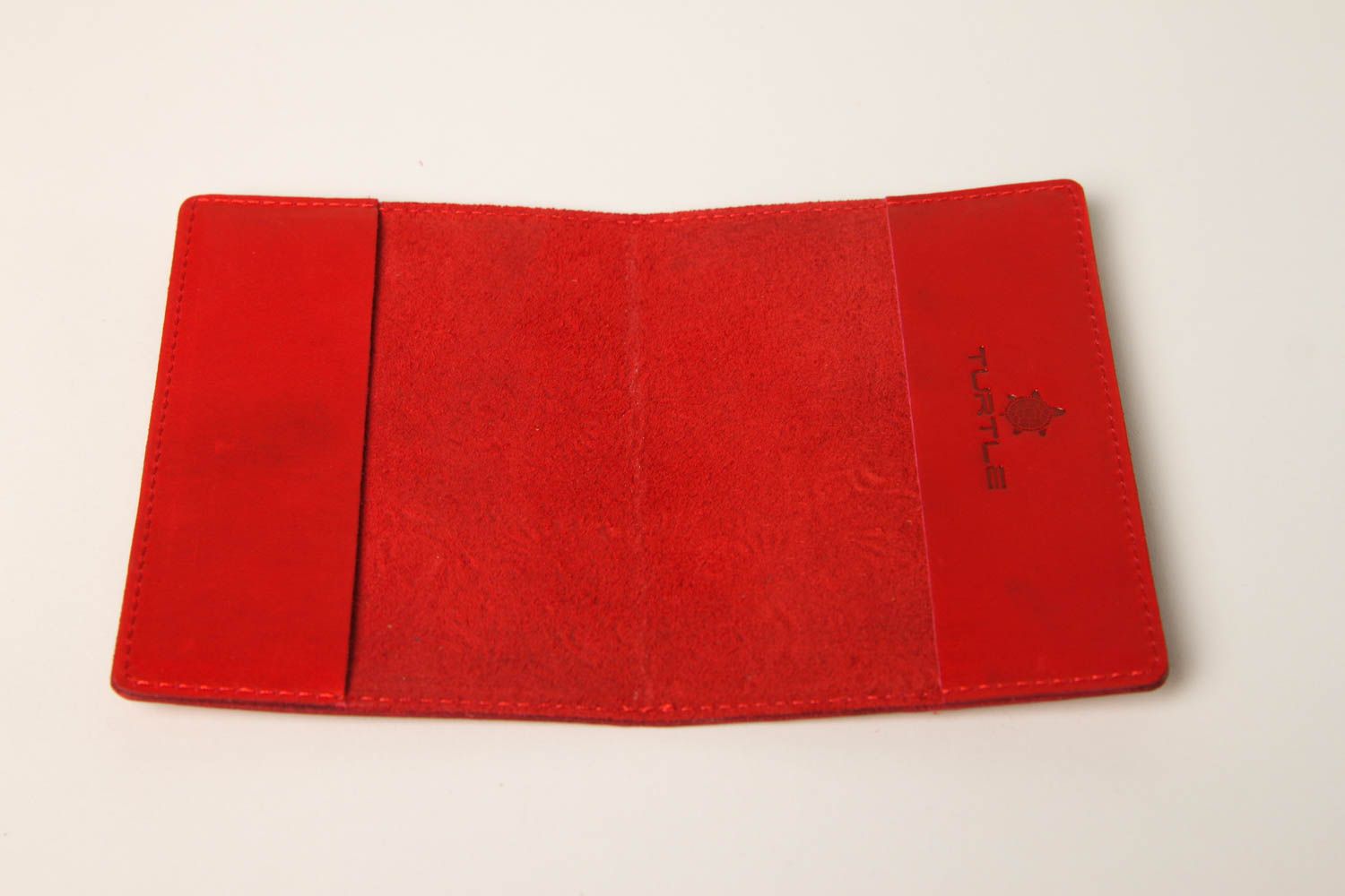 Pass Schutzhülle handgefertigt Reisepass Cover Ausweis Schutzhülle in Rot foto 5