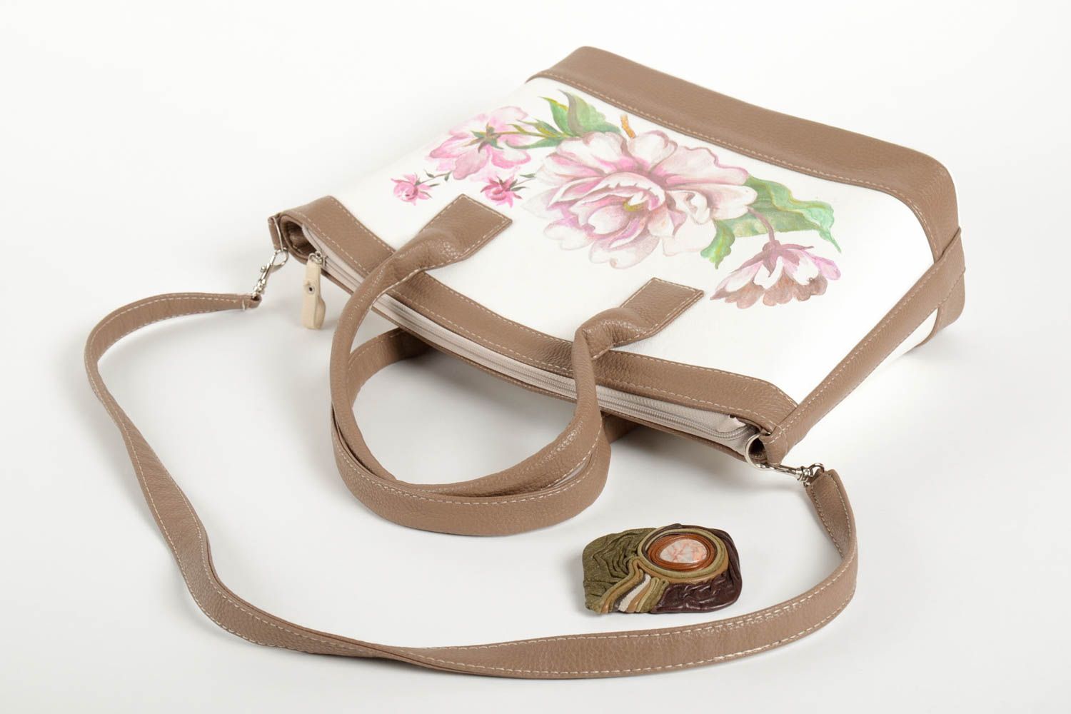Bolso de cuero hecho a mano al hombro accesorio de moda regalo para mujer foto 4