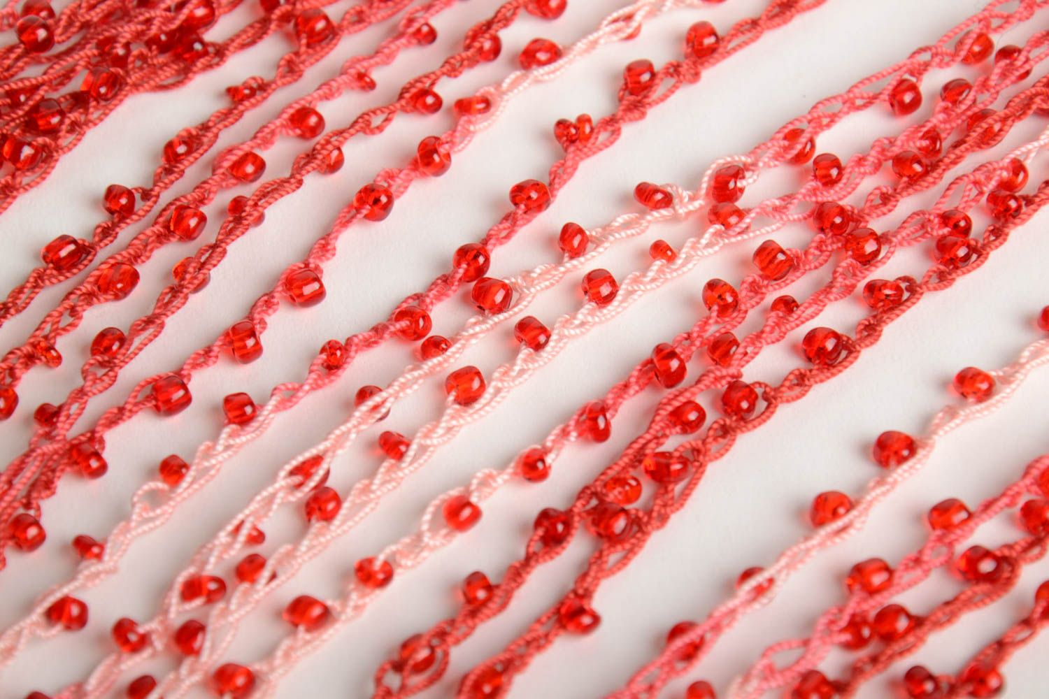 Rotes Collier aus Glasperlen künstlerischer schöner Halsschmuck für Frauen foto 5