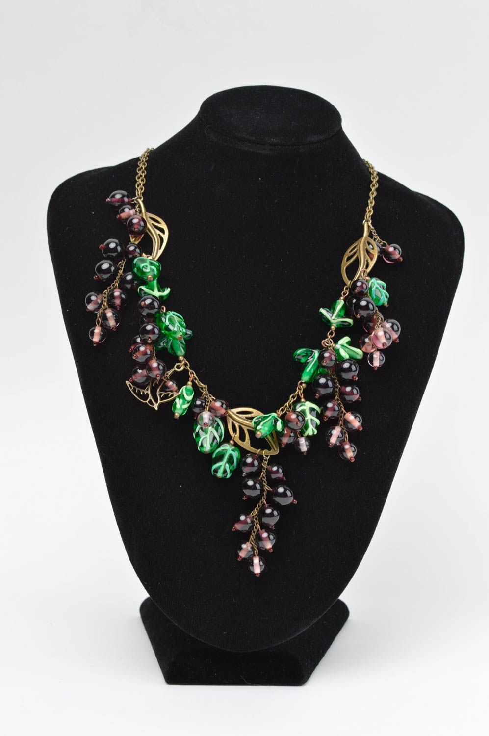 Stylish handmade glass bead necklace beautiful jewellery fashion accessories photo 1