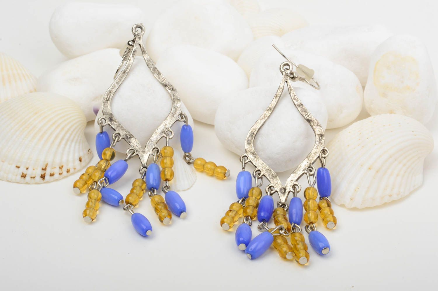 Handmade earrings designer jewelry unusual accessory gift ideas beads earrings photo 1