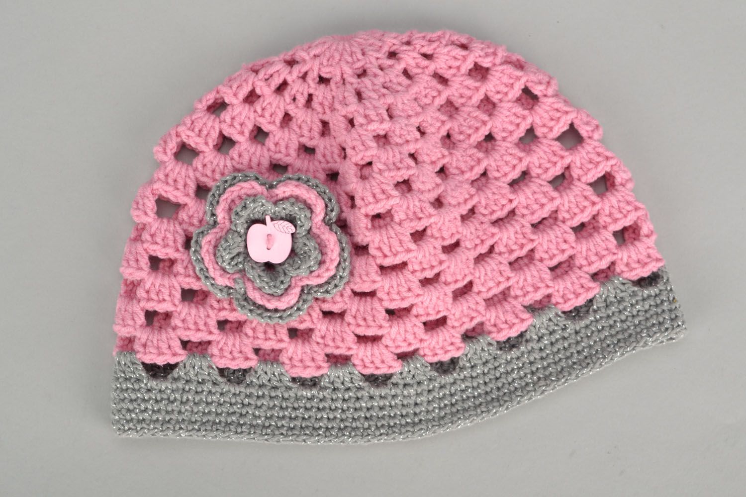 Cappello a maglia di lana fatto a mano accessorio simpatico da bambini
 foto 3