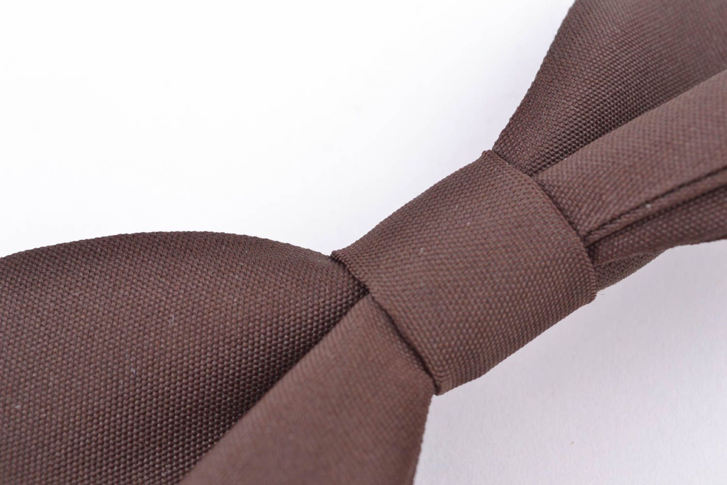 Brown fabric bow tie photo 4