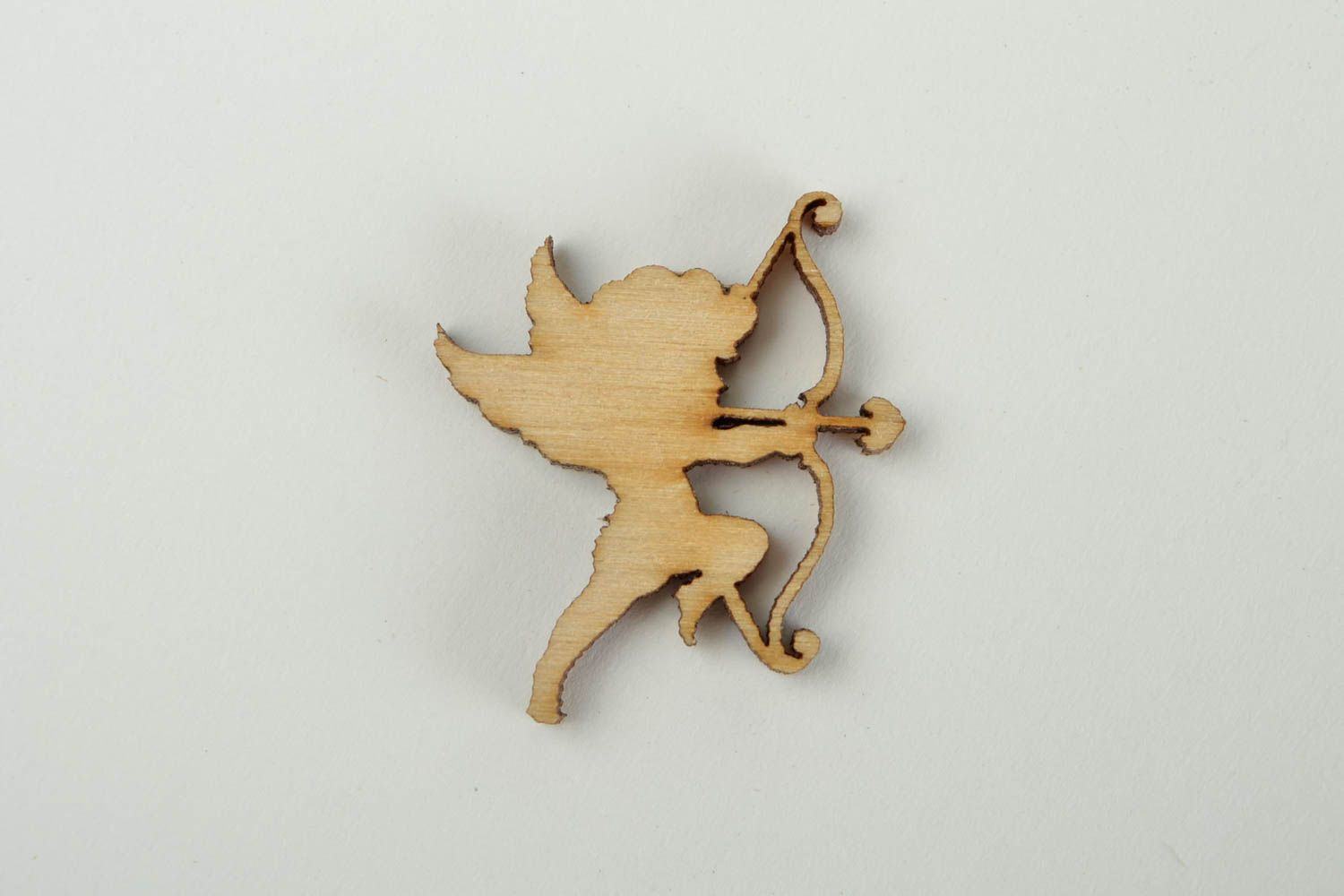 Handmade Deko Element Figur zum Bemalen Holz Rohling Miniatur Figur Amor klein foto 3