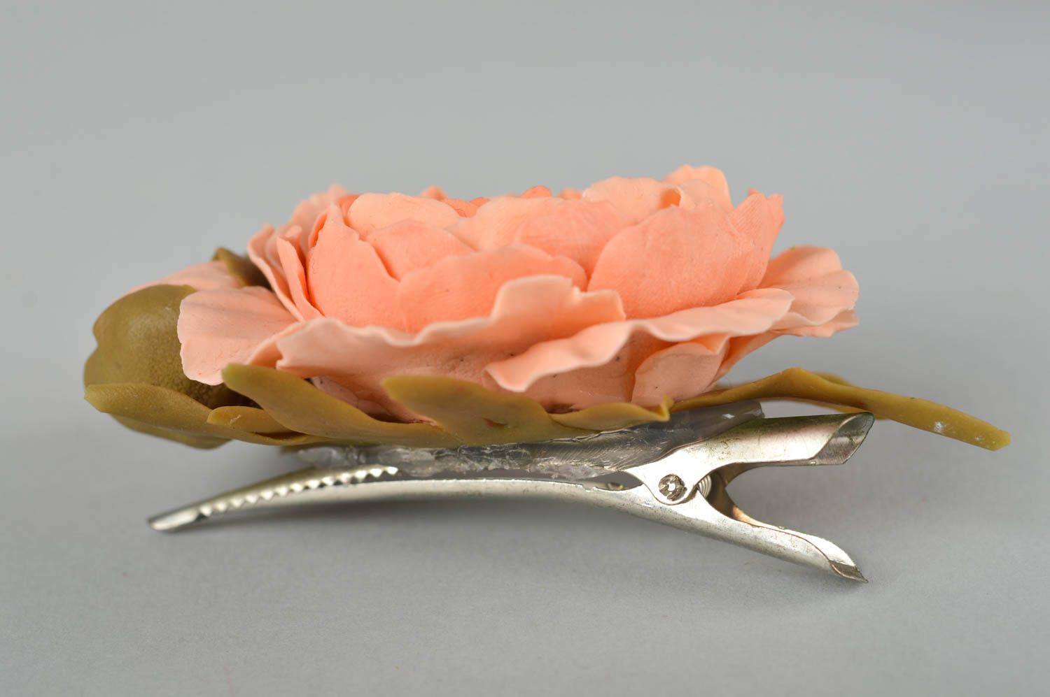 Adorno para el pelo hecho a mano regalo original accesorio artesanal con flores foto 5