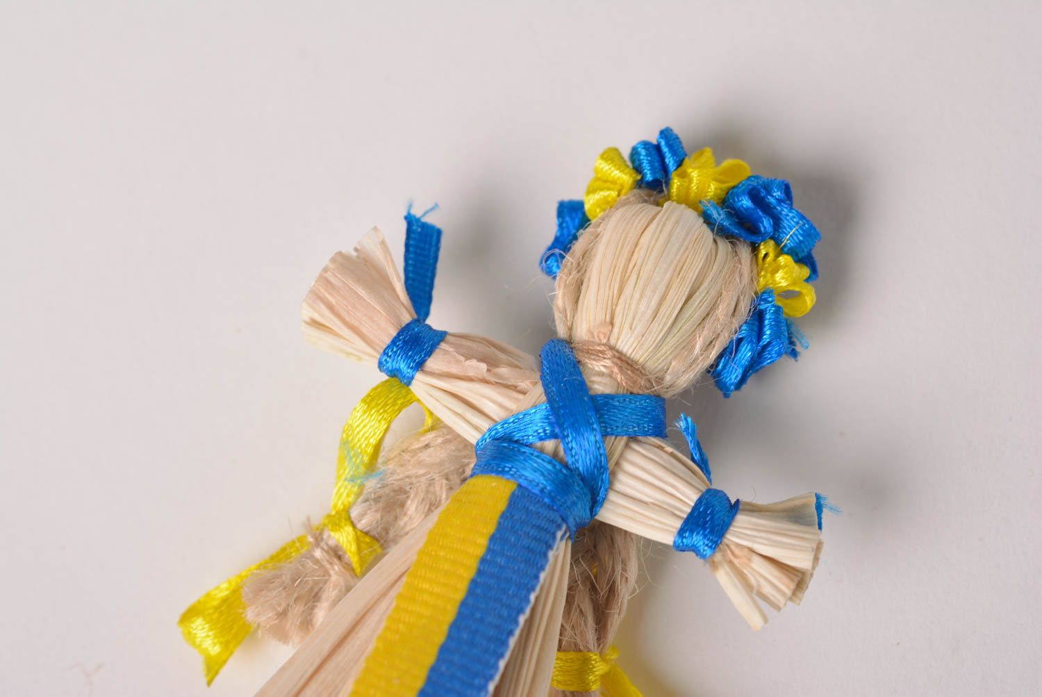 Handmade designer cute dolls 2 dolls made of straw home interior amulet photo 3