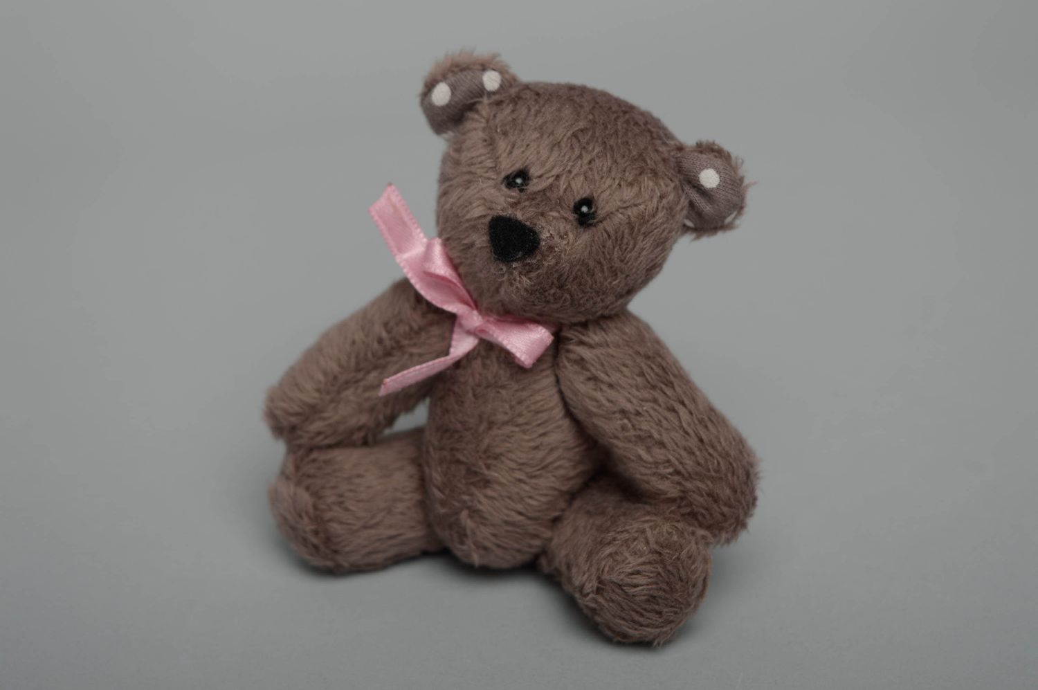 Designer toy made of fleece Brown Bear photo 1