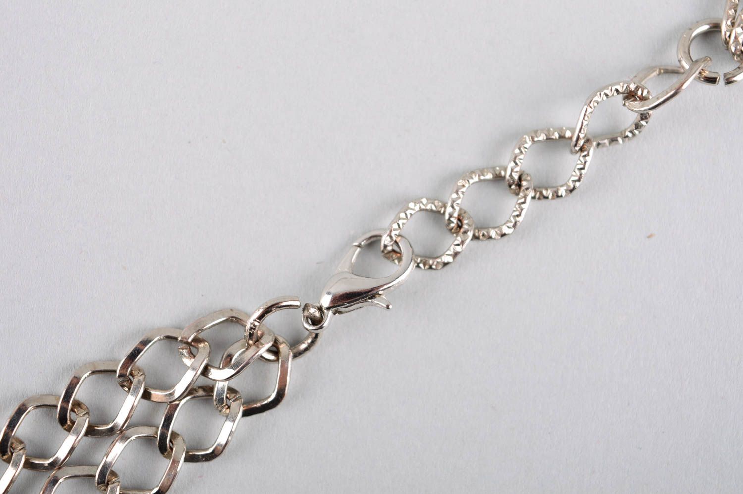 Handmade elegant metal necklace unusual massive necklace feminine jewelry photo 4