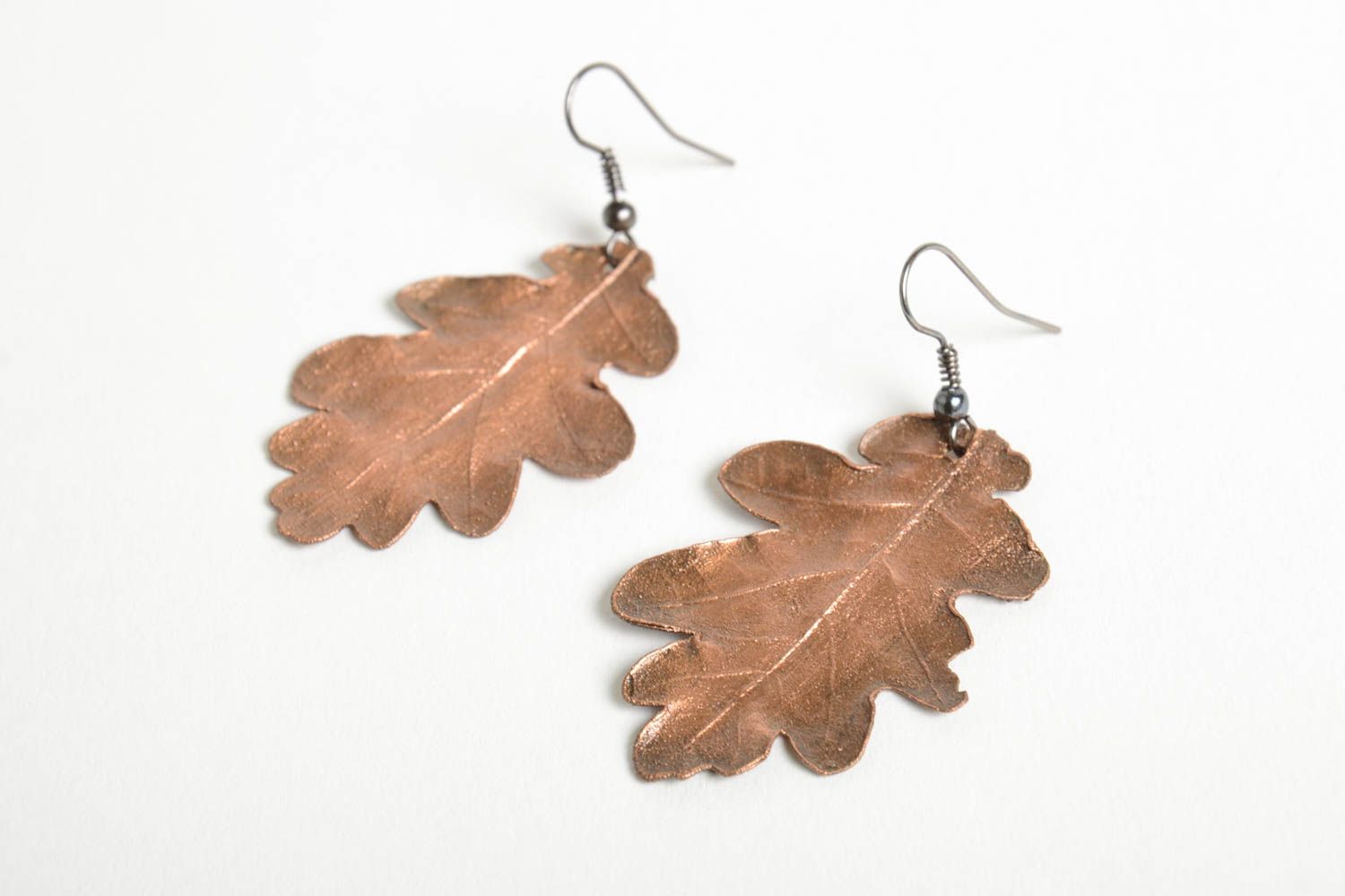 Beautiful handmade copper earrings metal earrings design fashion trends photo 2