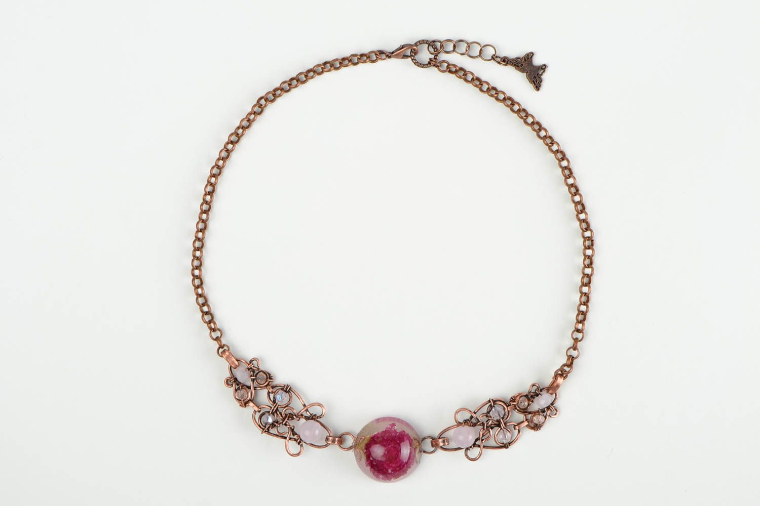Collar de cobre hecho a mano adornos para el cuello accesorio para mujer  foto 4