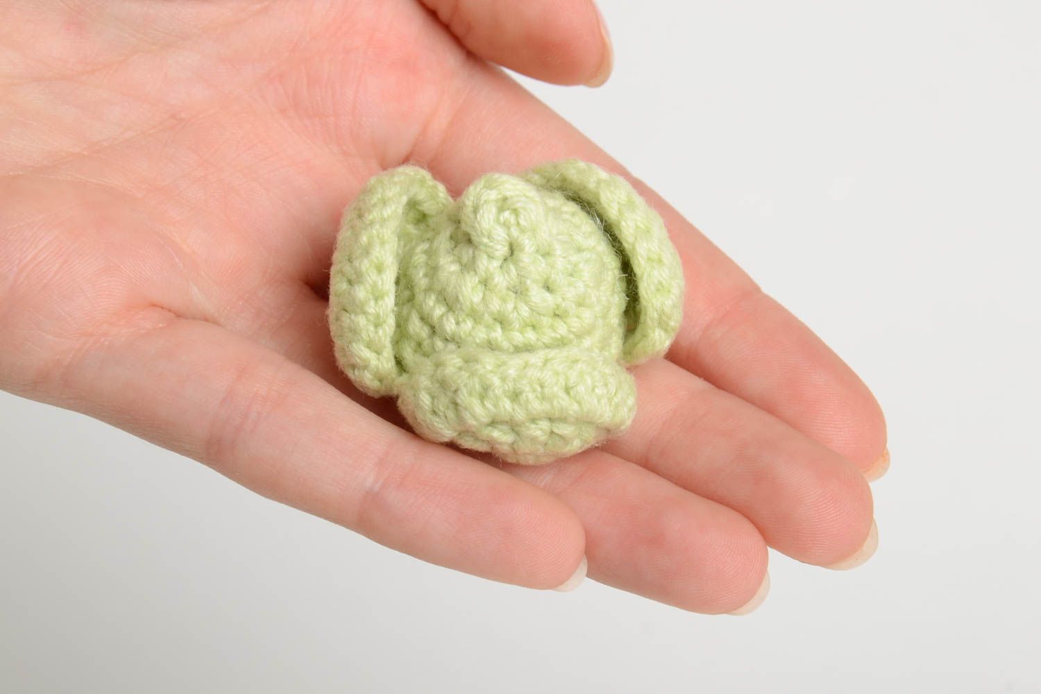 Petite peluche faite main Jouet tricot en coton au crochet Chou Cadeau enfant photo 5