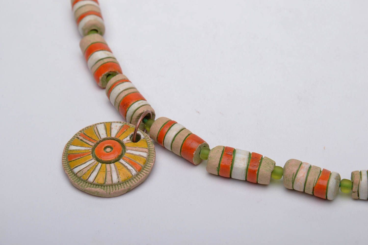 Homemade clay necklace photo 4