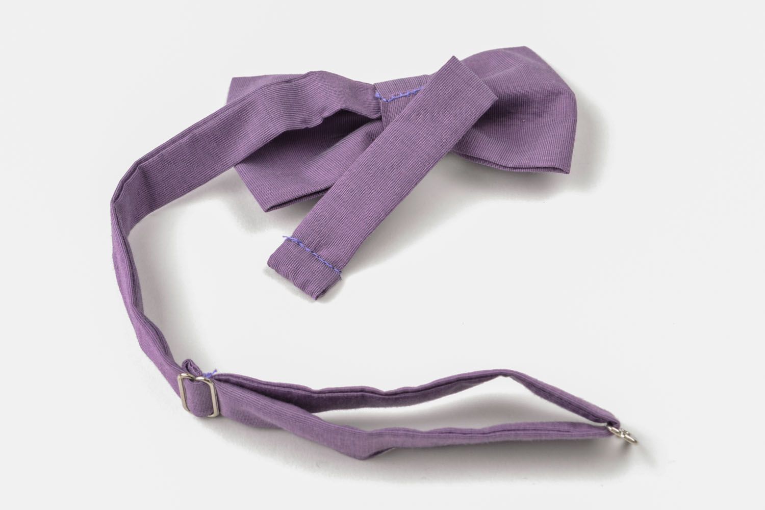 Бледно-фиолетовый галстук-бабочка фото 5