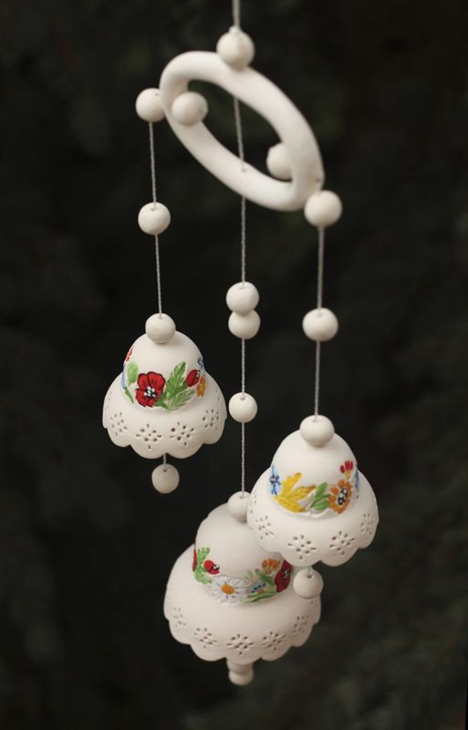 Ceramic hanging bells photo 5