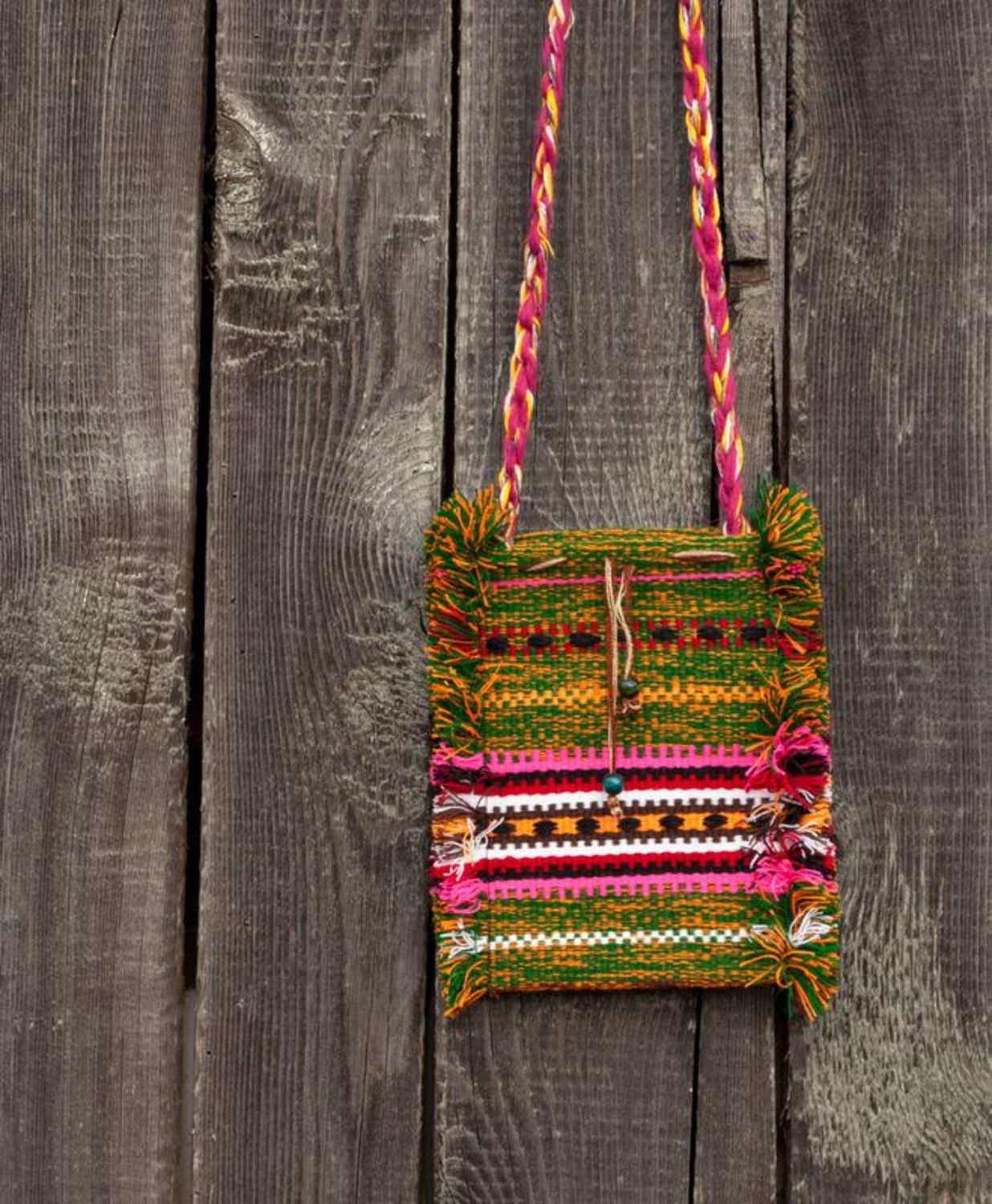 Ethnic fabric purse photo 1
