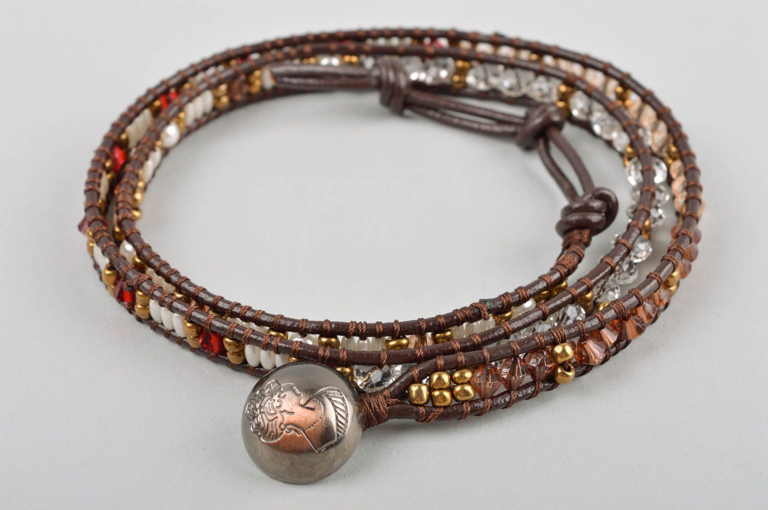 Handmade bracelet designer accessories beaded jewelry wrap bracelet gift for her photo 4