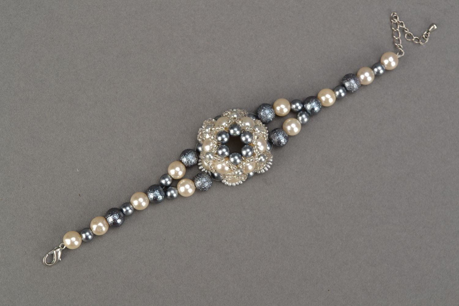 Bracelet en perles de rocaille fait main photo 3