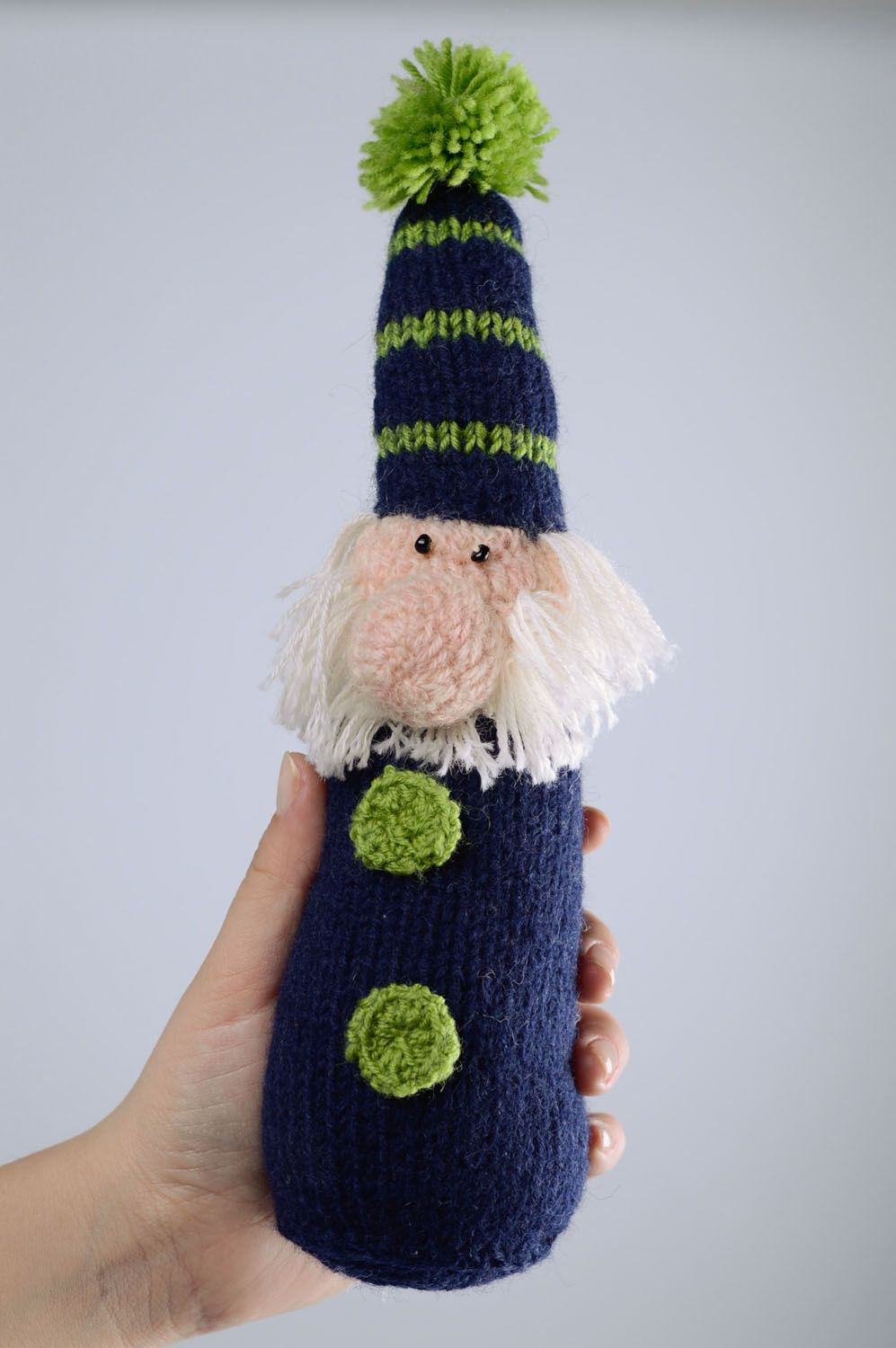 Doudou tricoté en laine original Nain photo 5