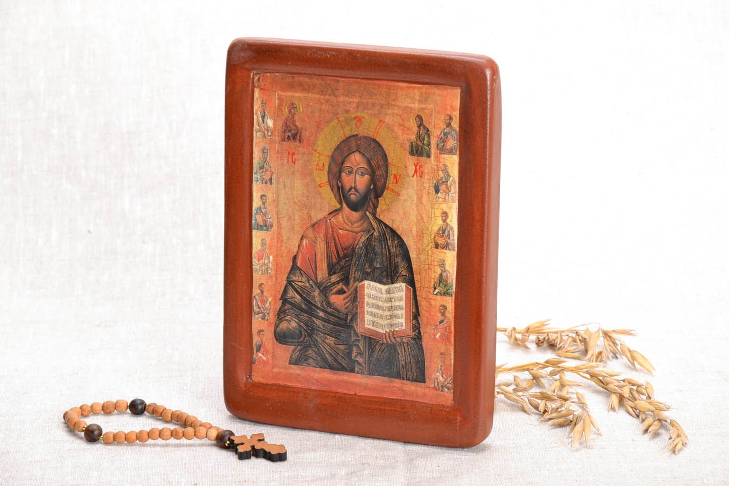 Печатная икона-репродукция Христос Вседержитель фото 2
