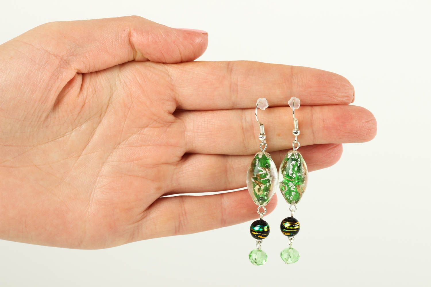 Glass earrings handmade long earring fashion earrings stylish jewelry for girls photo 5