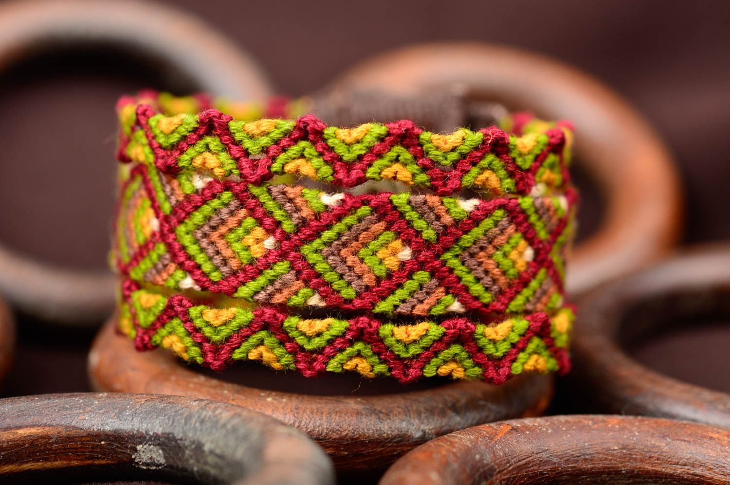 Hand-woven bracelet macrame bracelet handmade woven jewelry trendy bracelet photo 1