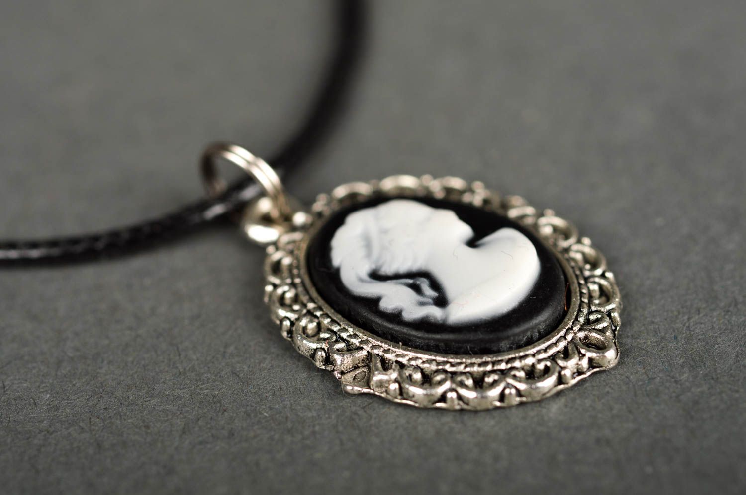 Handmade accessories pendant with cameo vintage necklace handmade gift fashion   photo 5