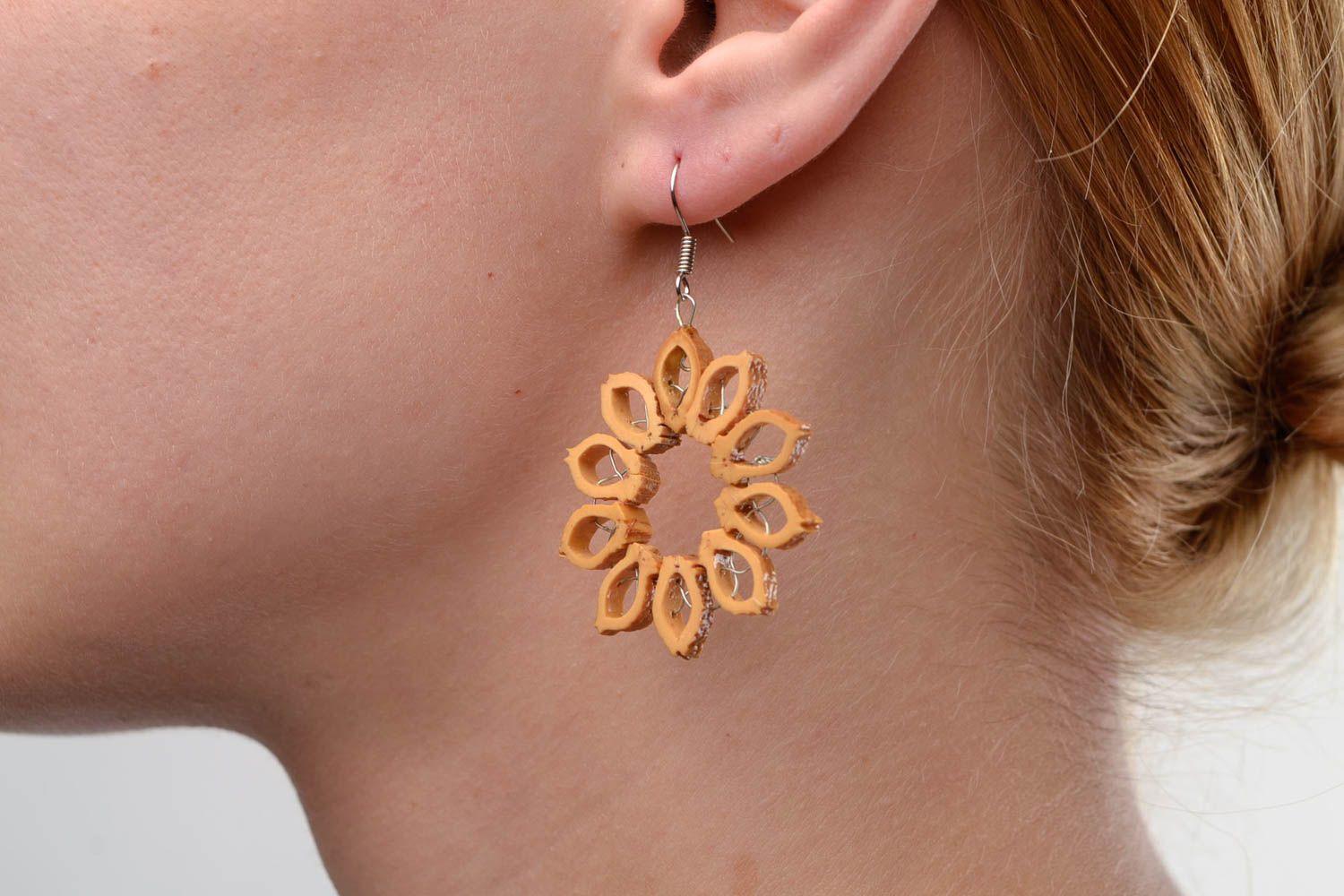 Ohrringe aus Holz Damen Ohrringe Schmuck handgemacht Modeschmuck Ohrringe schön foto 1