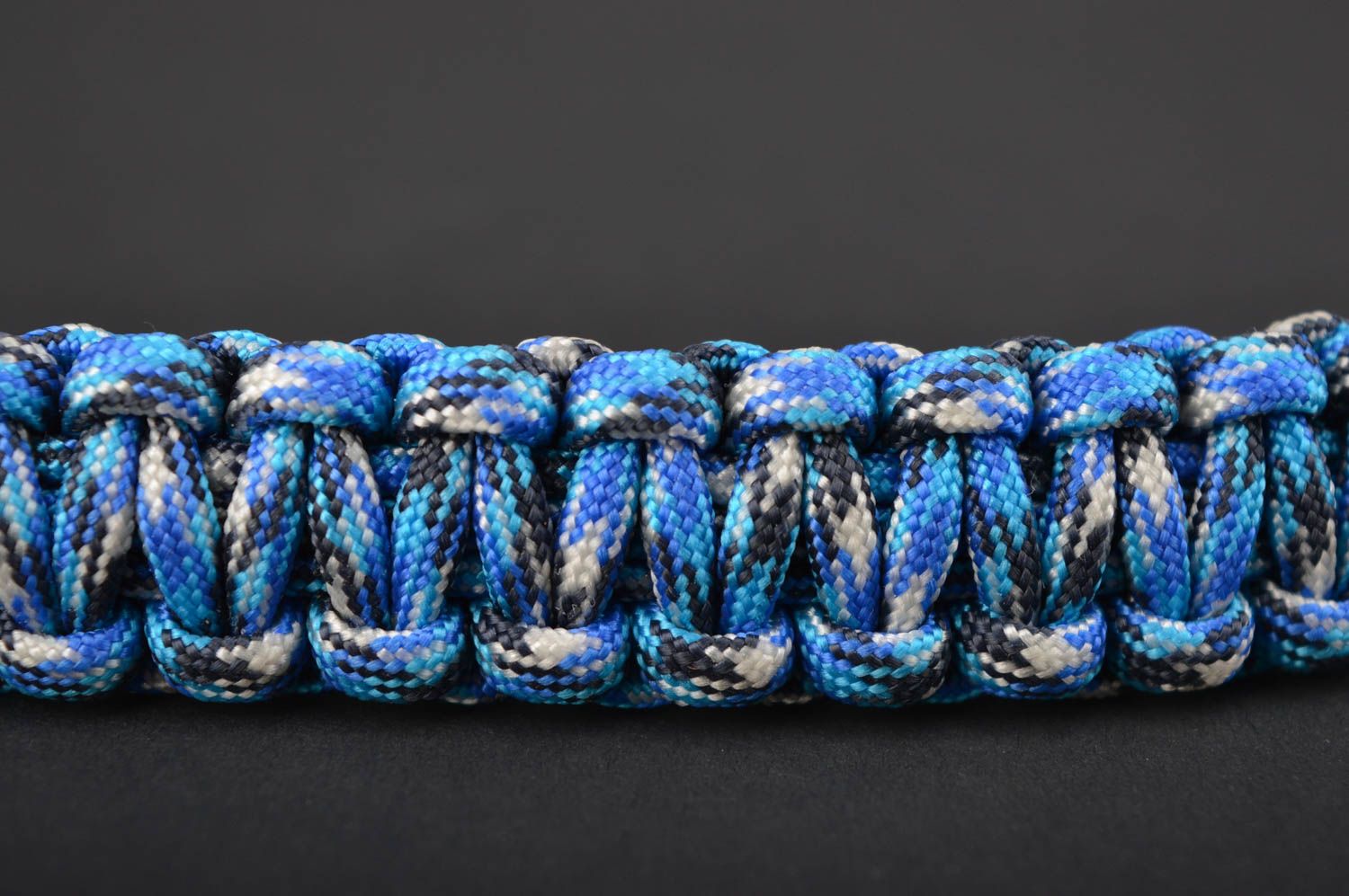 Handmade blue paracord bracelet braided bracelet parachute chord bijouterie  photo 3