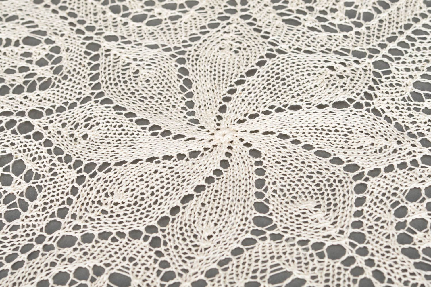 Beautiful handmade decorative crochet table napkin of round shape for interior photo 5
