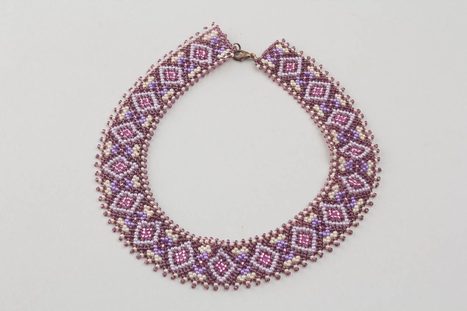 Necklace of Czech beads Lilac Spirit photo 5