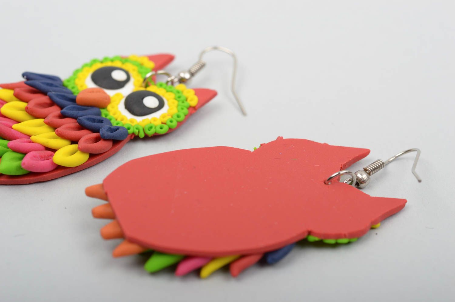 Handmade jewelry polymer clay dangling earrings kids accessories gifts for girl photo 3
