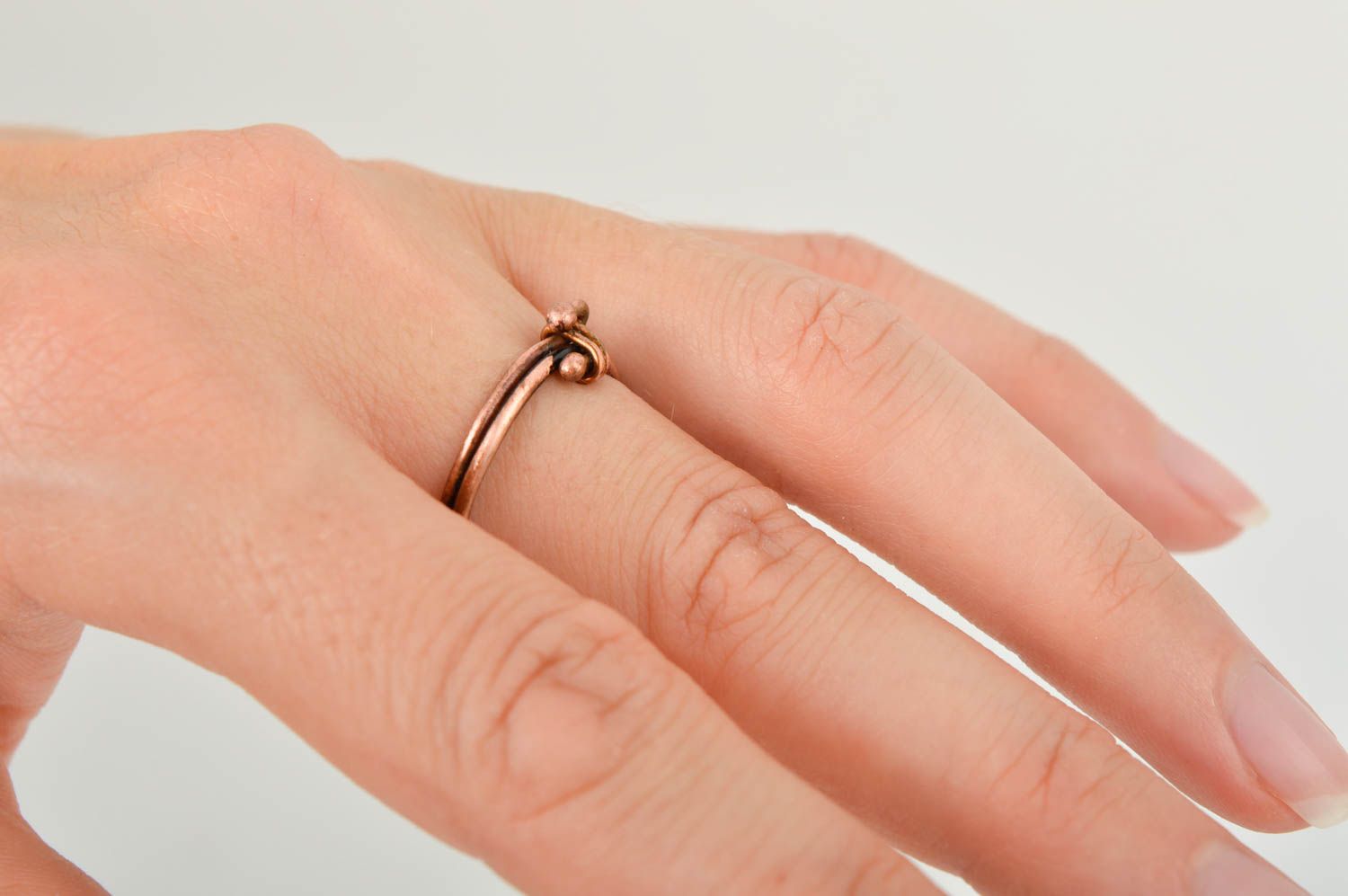 Handmade metal ring copper ring design artisan jewelry designs metal craft photo 1