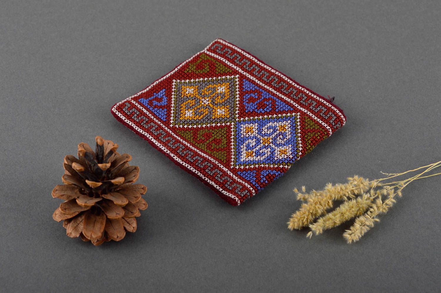 Monedero artesanal étnico bordado accesorio de moda regalo para mujeres foto 1