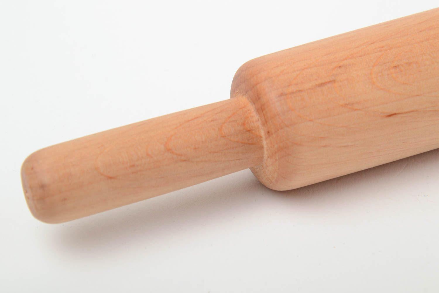 Handmade small natural alder wood rolling pin for kitchen decoration photo 4