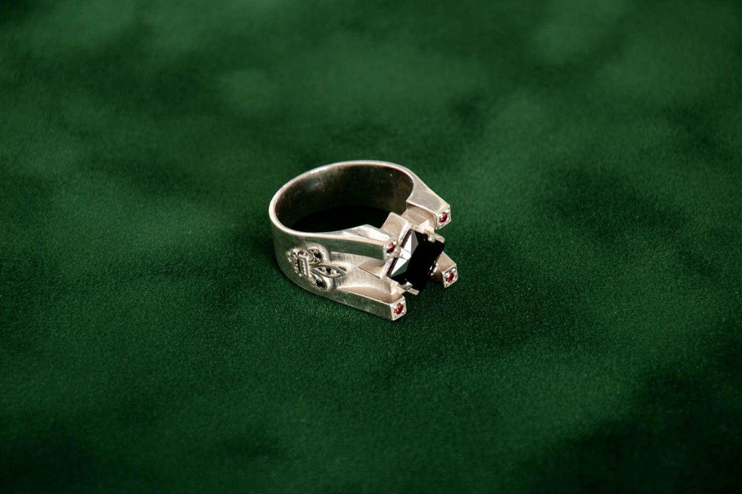 Handmade Schmuck Ring Designer Accessoires Geschenk Ideen Herrenring Silber  foto 1