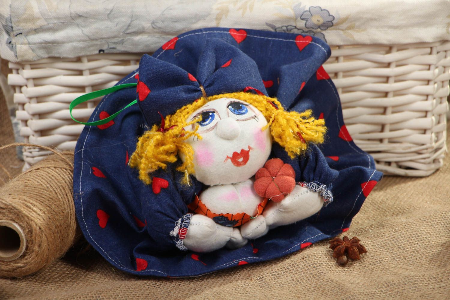 Мягкая игрушка из ткани Кукла-попик фото 5