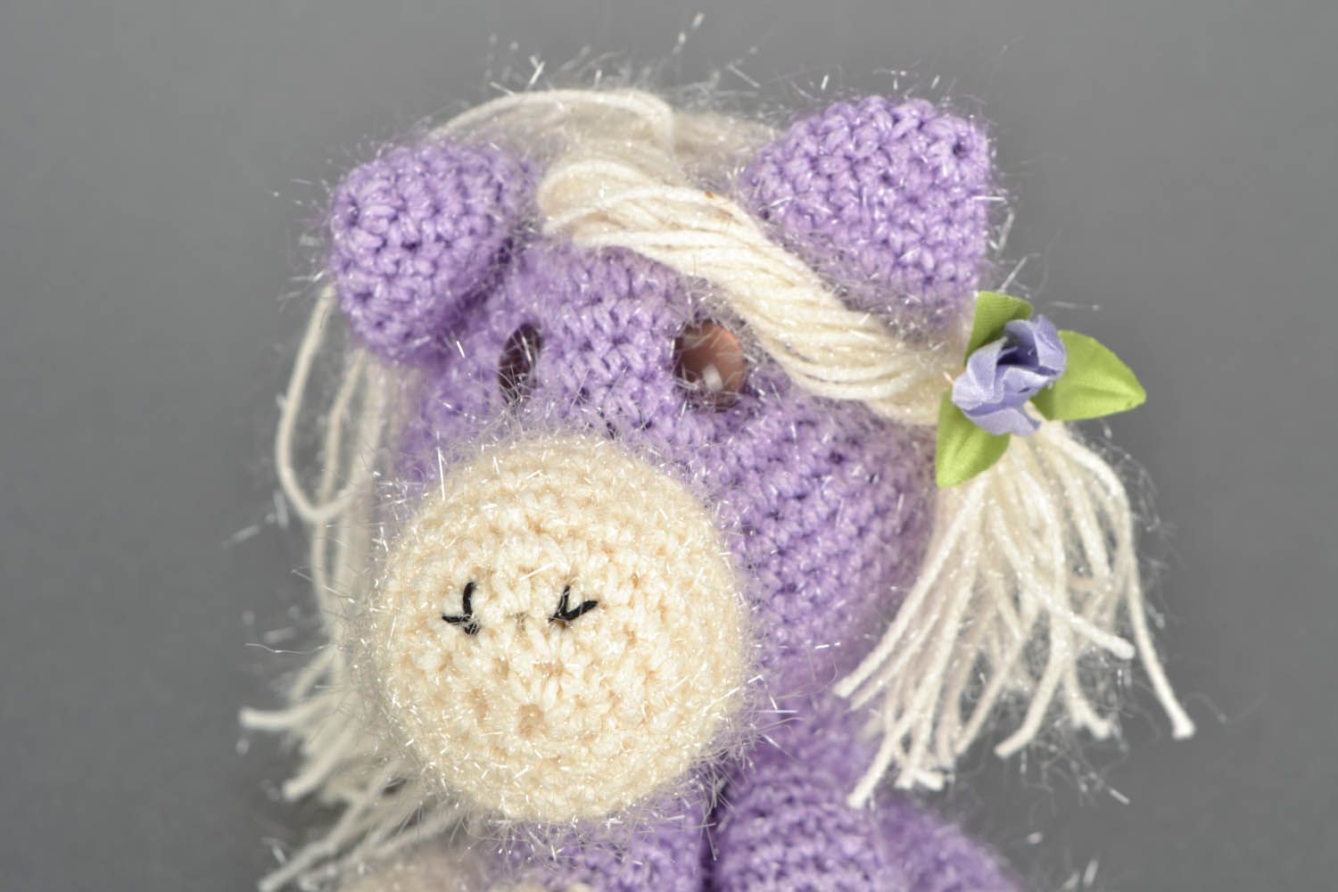 Soft crocheted horse photo 4
