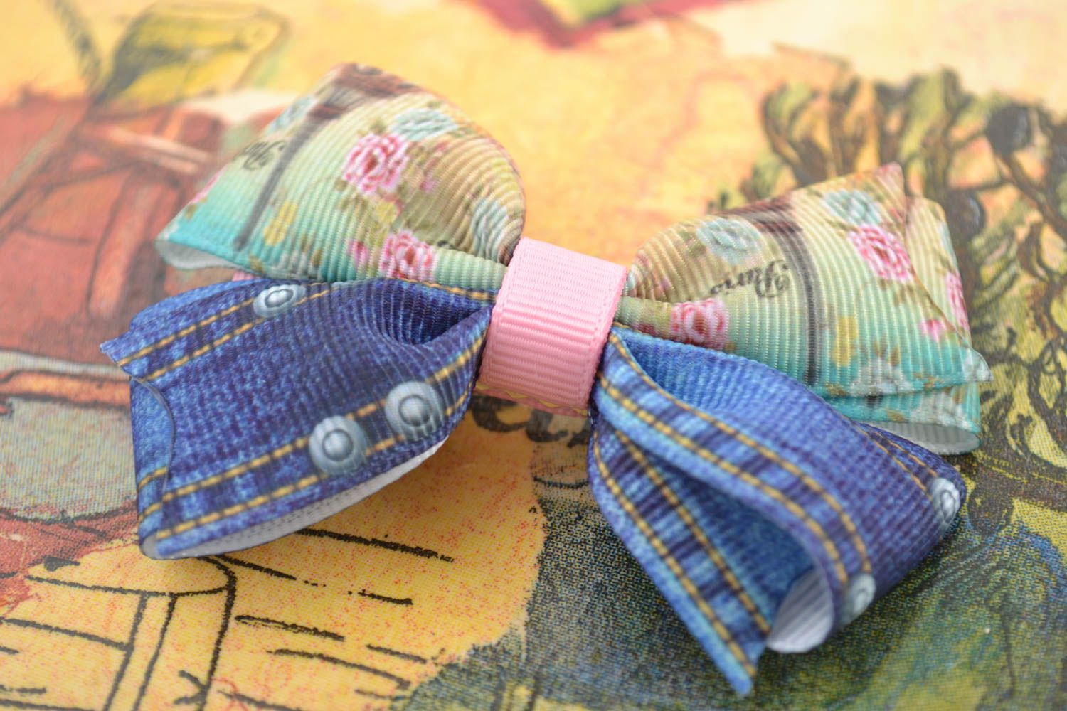 Handmade hair accessories for girls hair bow fashion jewelry gifts for girls photo 1