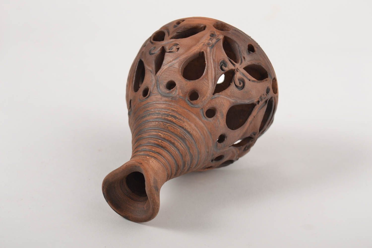 Deko Kerzenhalter handmade Teelichthalter aus Ton Kerzenhalter Keramik hoch foto 4