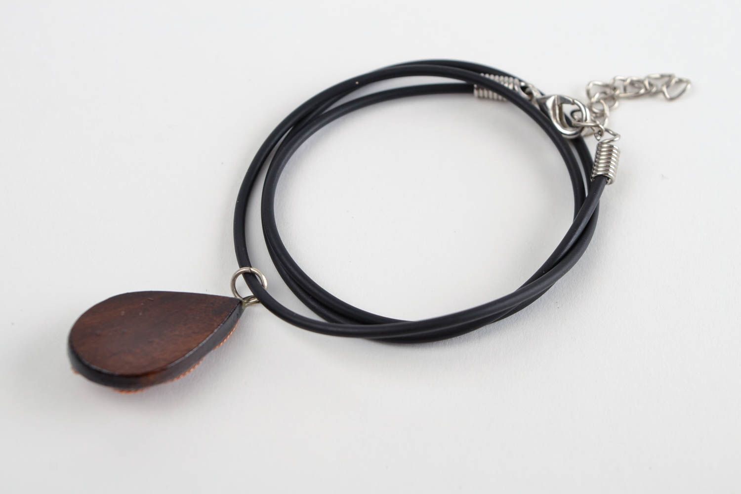 Unusual wooden pendant stylish designer jewelry beautiful female pendant photo 5